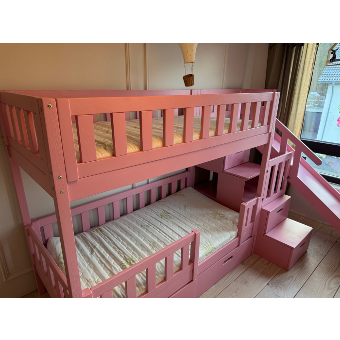 hoogslaper 80x160 met trap en glijbaan